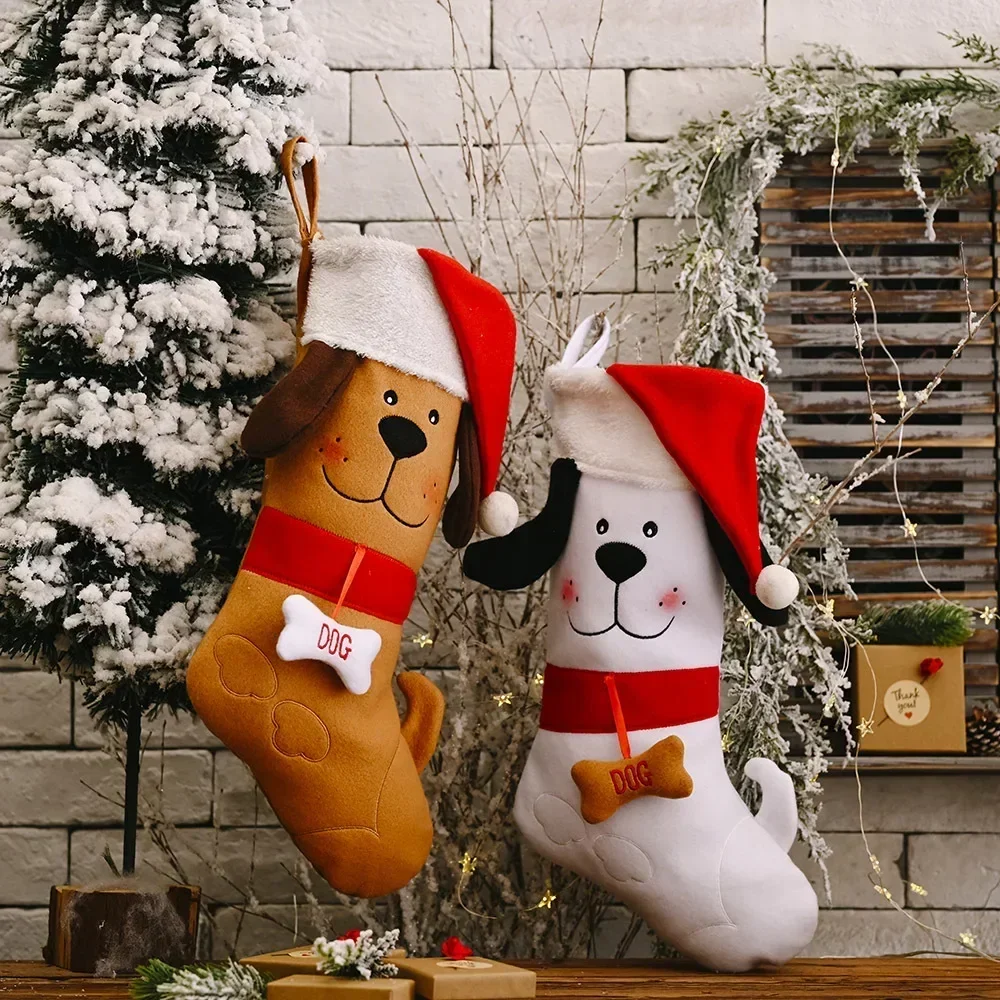 Christmas Stocking Hanging - Dog Bone Shape Christmas Stockings Christmas