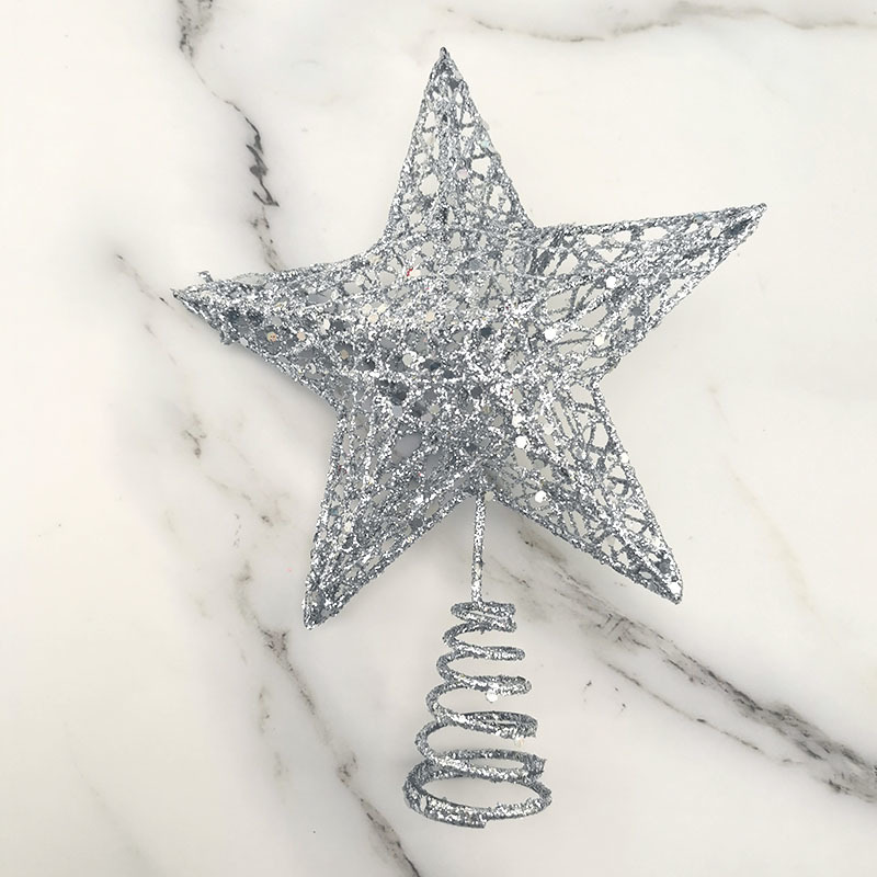 1pcs 15*20cm Gold Glitter Chri - огляд і ціна Star Tree Topper