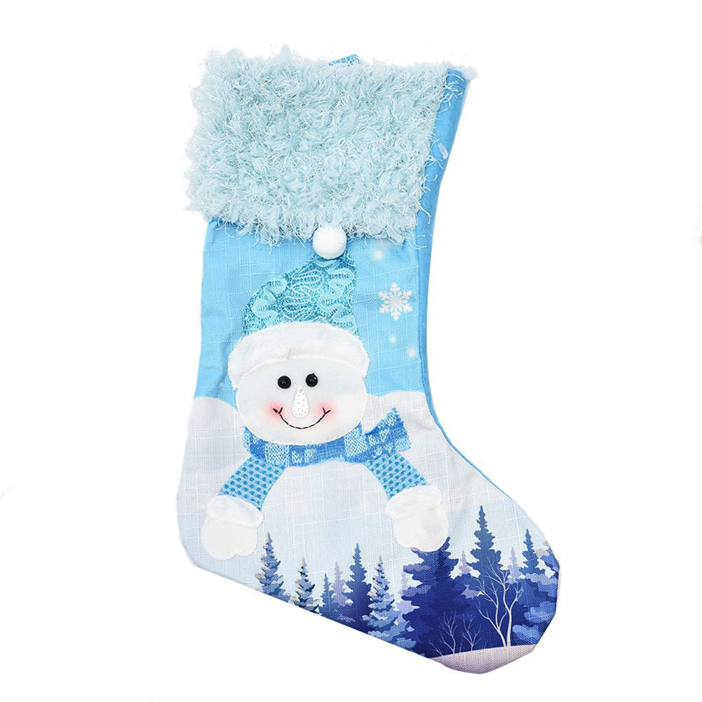 Large Blue Knitted Christmas S - огляд і ціна Christmas Stocking Hanging