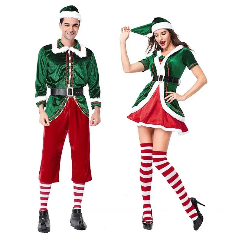 Santa Claus Cosplay Costume Ch - огляд і ціна Elf Costume Christmas