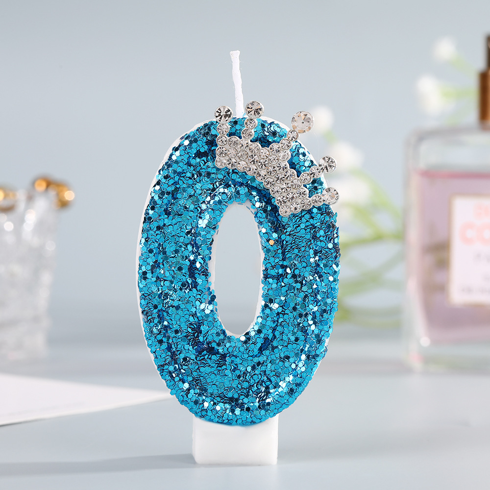 Blue Crown Number Birthday Can - огляд і ціна Holiday Candle Set