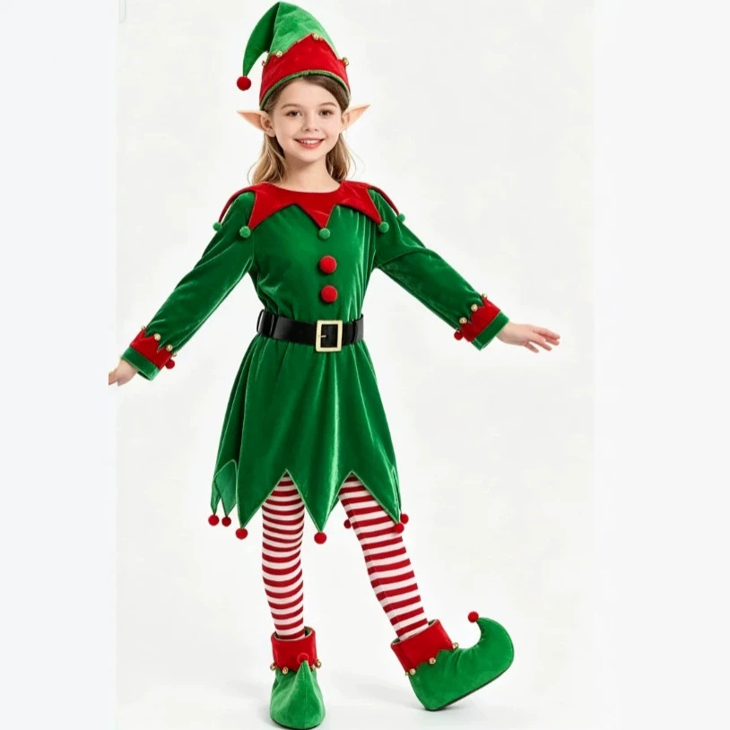 Christmas Boys and Girls Costu - огляд і ціна Elf Costume Christmas