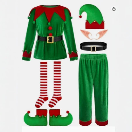 Christmas Boys and Girls Costu - огляд і ціна Elf Costume Christmas