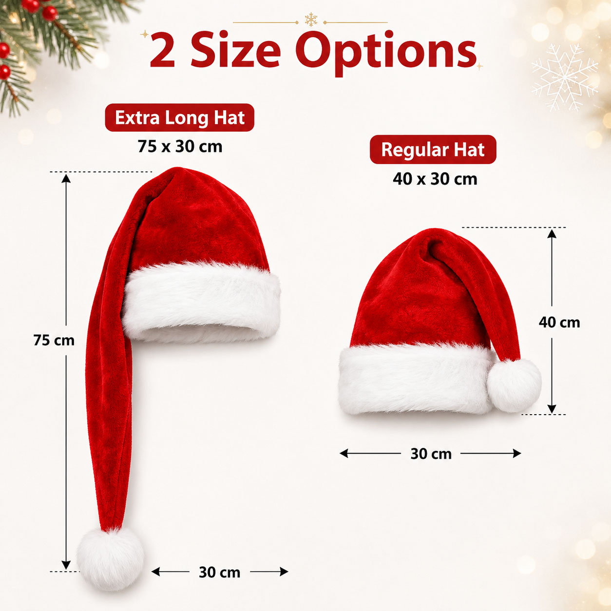 Fluffy Red Santa Hats Set with - огляд і ціна Santa Hat Plush
