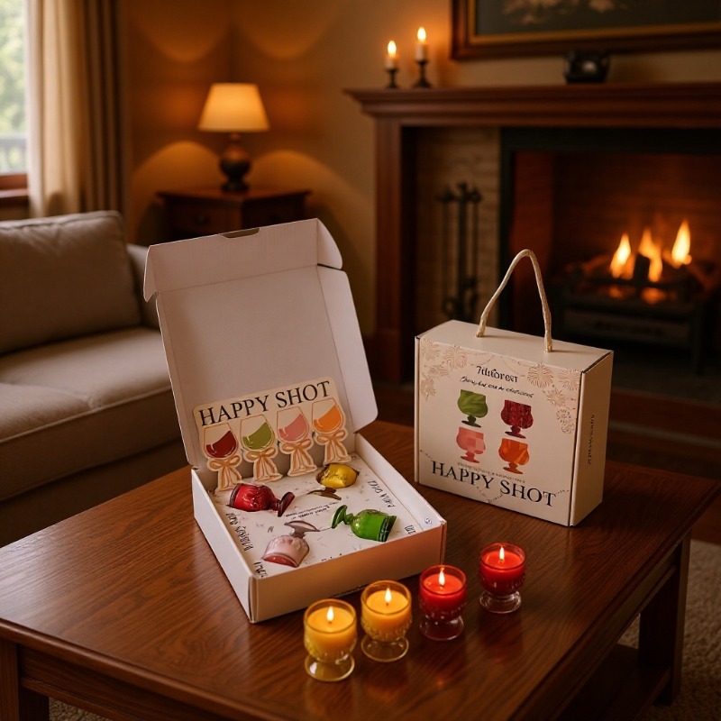 Scented Candle Gift Set Wine G - огляд і ціна Holiday Candle Set