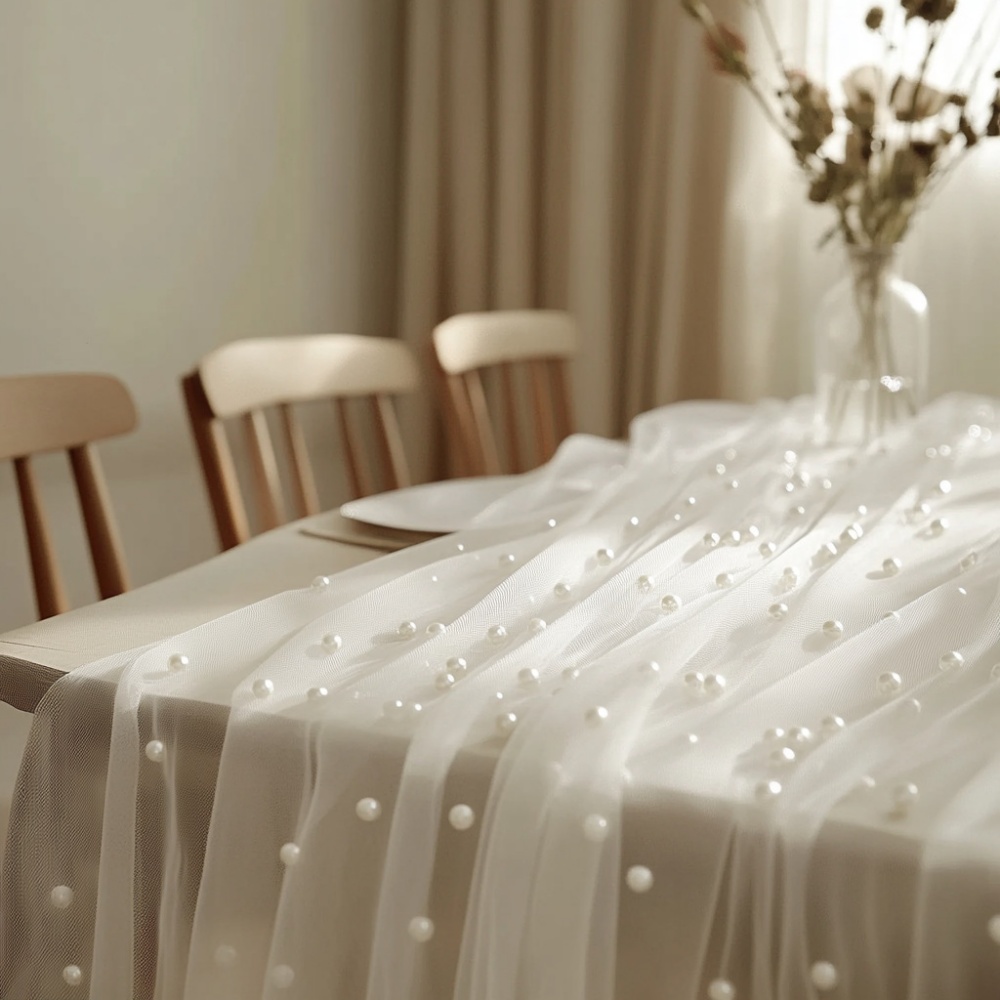 Pearl Chiffon Table Runner 80x - огляд і ціна Christmas Table Runner